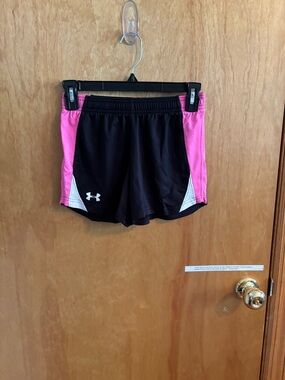 Under Armour Girl’s Black & Pink Athletic Shorts